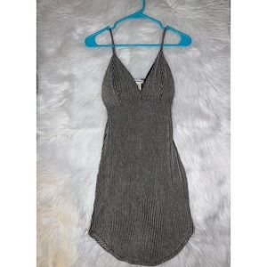 Mini dress. Black and white stripes. 6/10 condition.